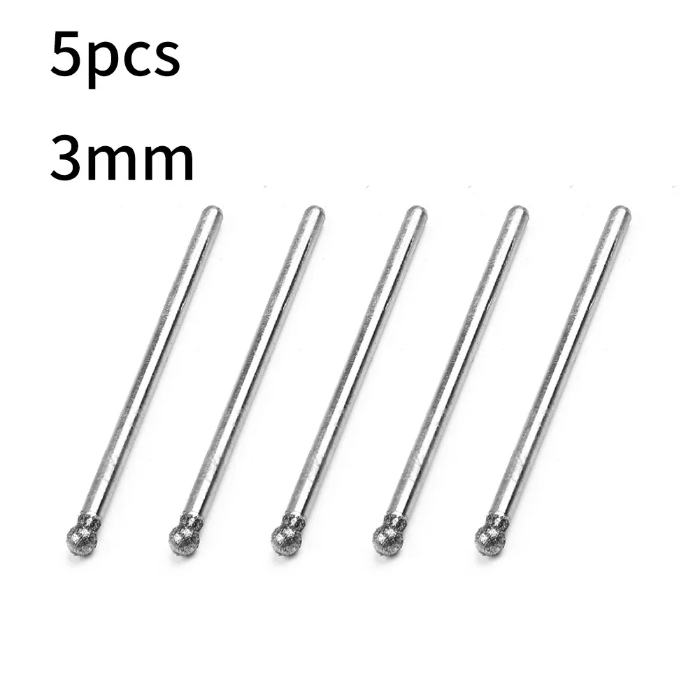 5 Pcs 0.5mm-3mm Ball Round Rotary Diamond Burr Drill Bit 2.35mm Shank Glass Carving Grinding Carving Polishing Drill Bit Set
5 Pcs 0.5mm-3mm Ball Round Rotary Diamond Burr Drill Bit 2.35mm Shank Glass Carving Grinding Carving Polishing Drill Bit Set