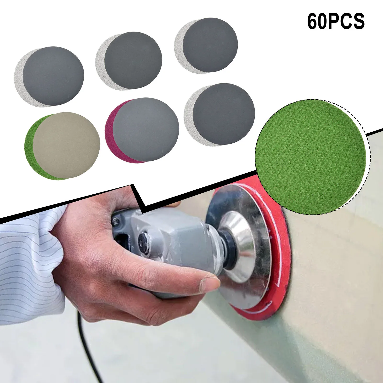 Sanding Discs Sandpaper 3in 75mm 60pcs/set 800-3000 Grit Accessories Hook&Loop Mixed Power Tools Sanding Discs
Sanding Discs Sandpaper 3in 75mm 60pcs/set 800-3000 Grit Accessories Hook&Loop Mixed Power Tools Sanding Discs