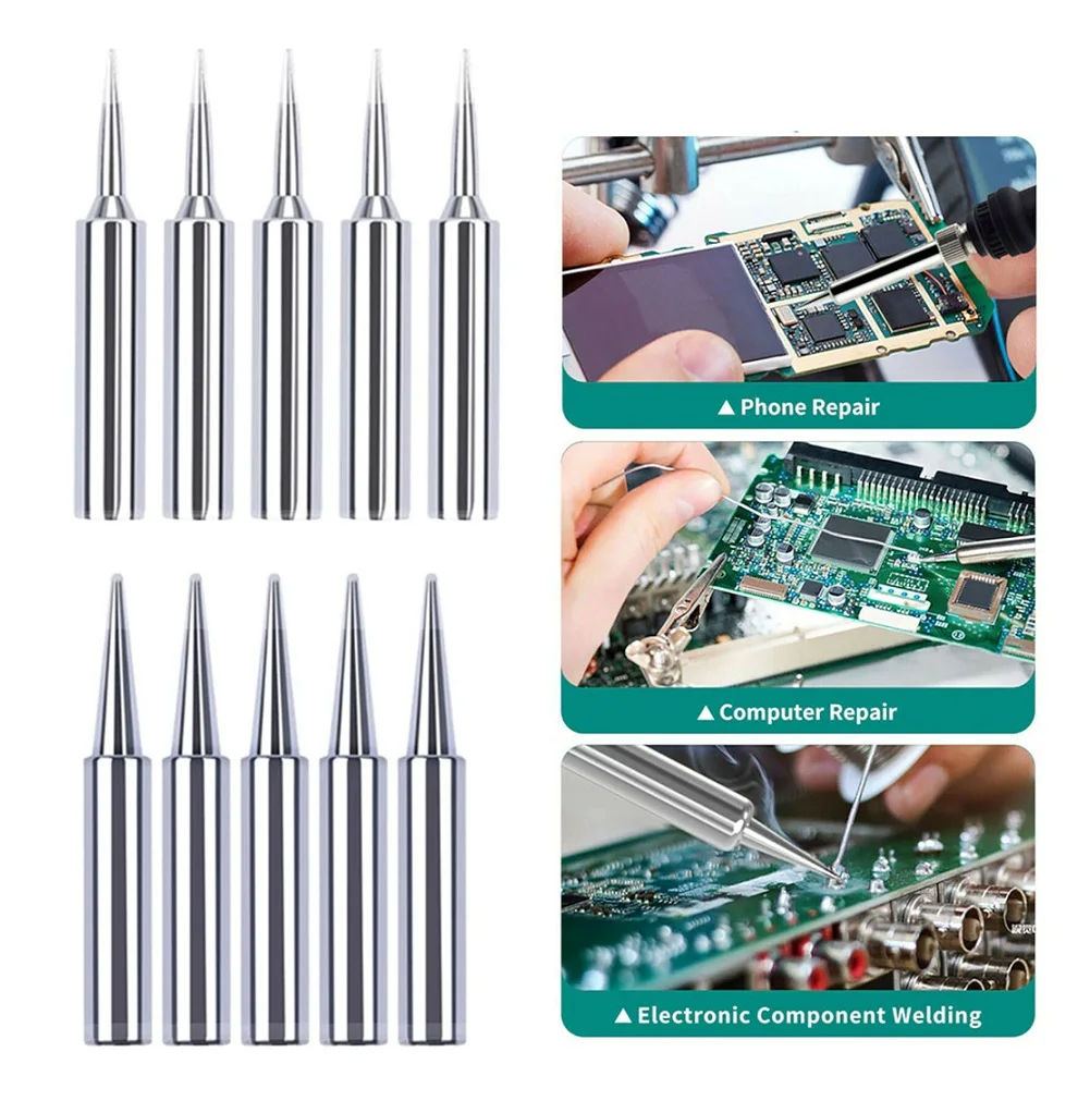 10 X 900M-T-I 900M-T-B Soldering Iron Tip Pure Copper Soldering Iron Head Set Electric Welding Iron Tip For Hakko Saike 936 Tool
10 X 900M-T-I 900M-T-B Soldering Iron Tip Pure Copper Soldering Iron Head Set Electric Welding Iron Tip For Hakko Saike 936 Tool