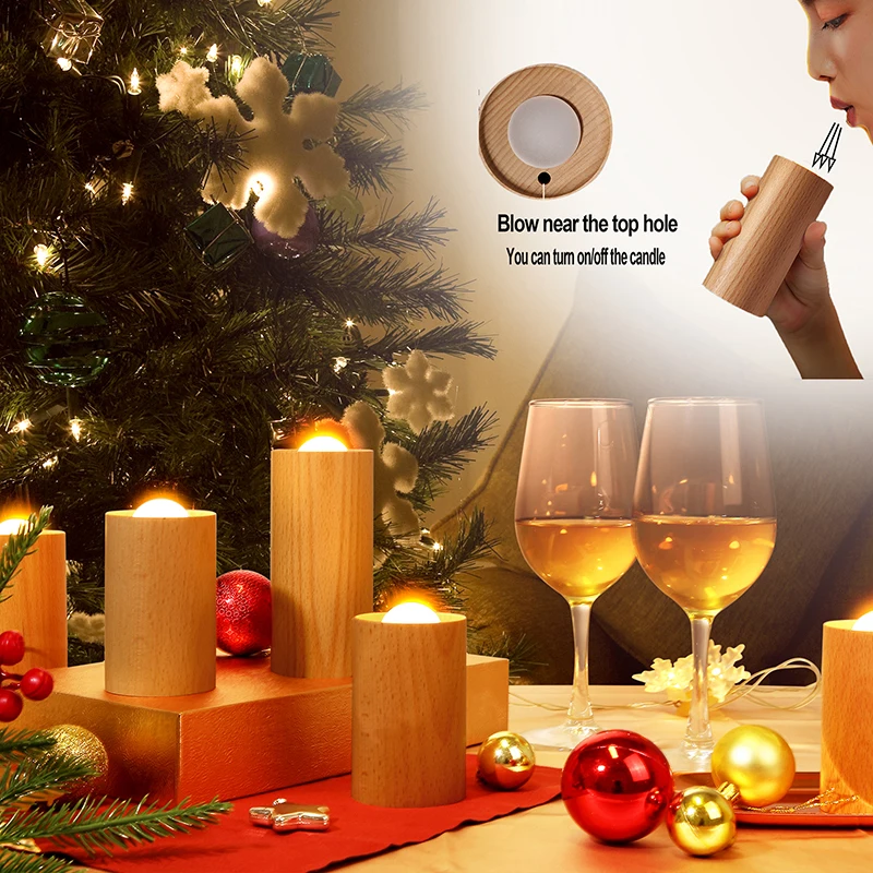 1/2pcs Halloween LED Candle Light Air Blowing Candle Lights 2 Modes Wood Flameless Lamp for Birthday Party Wedding Decoration
1/2pcs Halloween LED Candle Light Air Blowing Candle Lights 2 Modes Wood Flameless Lamp for Birthday Party Wedding Decoration