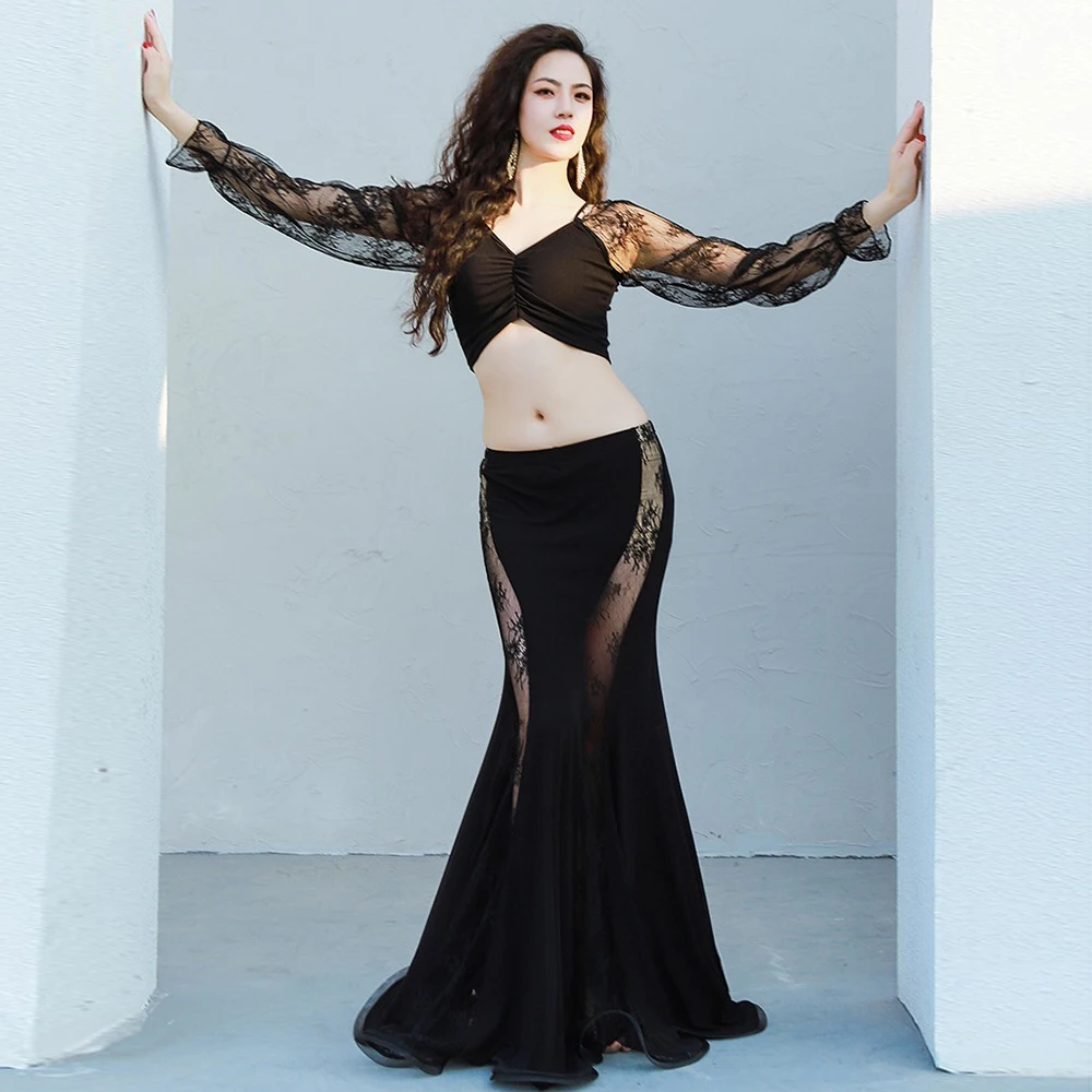 Dance New Belly Dance Practice Dress Lace Splicing Elegant Temperament Fishtail Skirt Practice Performance Dress Stage Costumes
Dance New Belly Dance Practice Dress Lace Splicing Elegant Temperament Fishtail Skirt Practice Performance Dress Stage Costumes