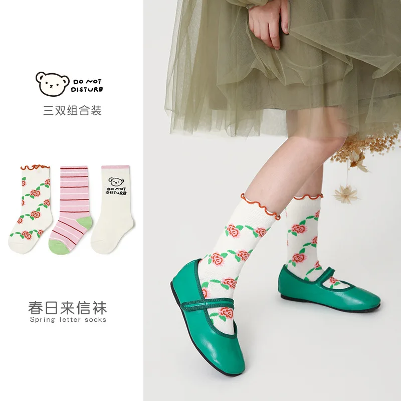 

1-12Y Girls' Socks Spring Summer Thin Sock Fancy Lace Sweet Floral Pattern Cotton Socks Baby Toddlers Socks