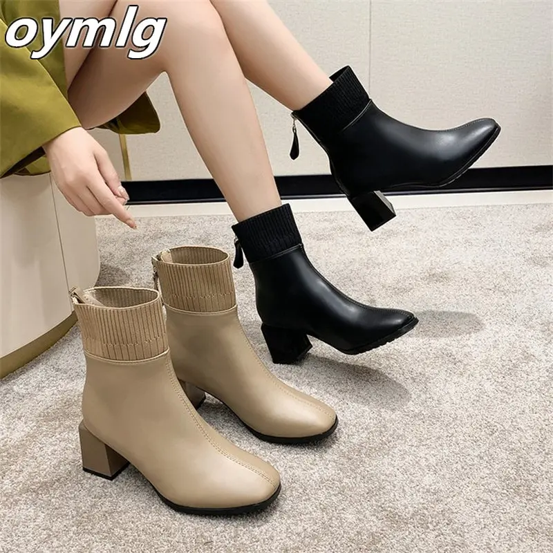 Fashion Boots Women's 2022 Autumn Winter New High Heel Women's Short Boots Simple Splicing Square Head Thick Heel Women's Boots
Fashion Boots Women's 2022 Autumn Winter New High Heel Women's Short Boots Simple Splicing Square Head Thick Heel Women's Boots