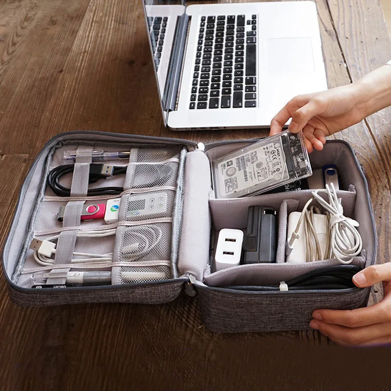Multifunctional Large Capacity Travel USB Gadget, Cable Bag, Waterproof, Hard Disk, Charger, Power Bank Organizer
Multifunctional Large Capacity Travel USB Gadget, Cable Bag, Waterproof, Hard Disk, Charger, Power Bank Organizer