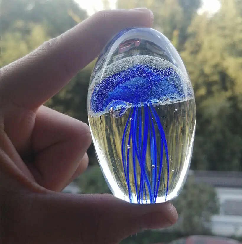Laser Inside Carving Blue Jellyfish Marine Life Crystal Ball Glass Craft Ornament Prism Suncatcher Paperweight Gift Mascot Decor
Laser Inside Carving Blue Jellyfish Marine Life Crystal Ball Glass Craft Ornament Prism Suncatcher Paperweight Gift Mascot Decor