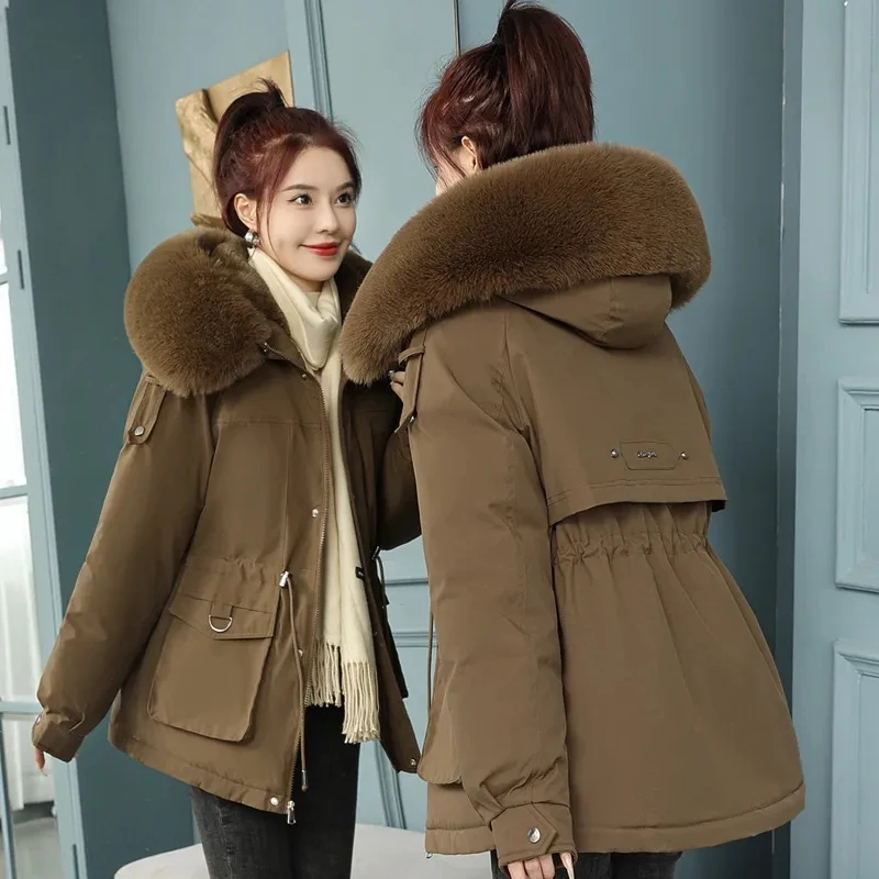 2023 New Women Warm Thicken Cotton Jacket Women Winter Jacket Wool Liner Hooded Parkas Coat Fur Collar Outwear Winter Basic Coat
2023 New Women Warm Thicken Cotton Jacket Women Winter Jacket Wool Liner Hooded Parkas Coat Fur Collar Outwear Winter Basic Coat