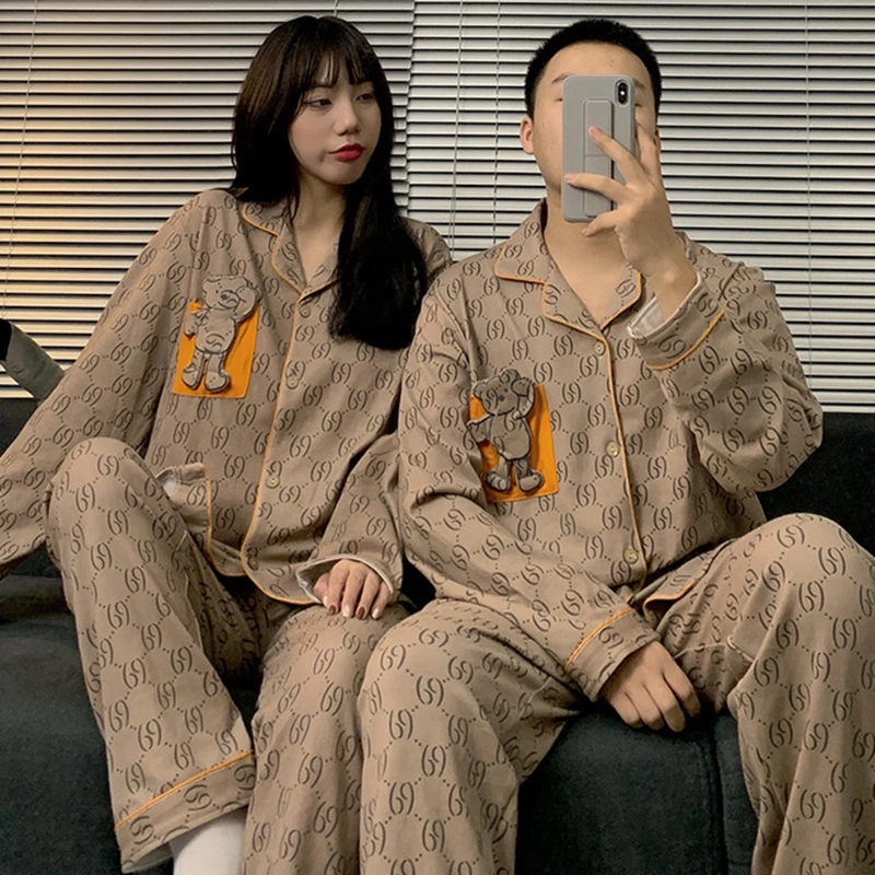 Couple's Pajamas Sets Long Pant Sleeve Sleepwear House Clothes Couple Matching Sets Plus Size Female Men Homewear Clothing Top
Couple's Pajamas Sets Long Pant Sleeve Sleepwear House Clothes Couple Matching Sets Plus Size Female Men Homewear Clothing Top