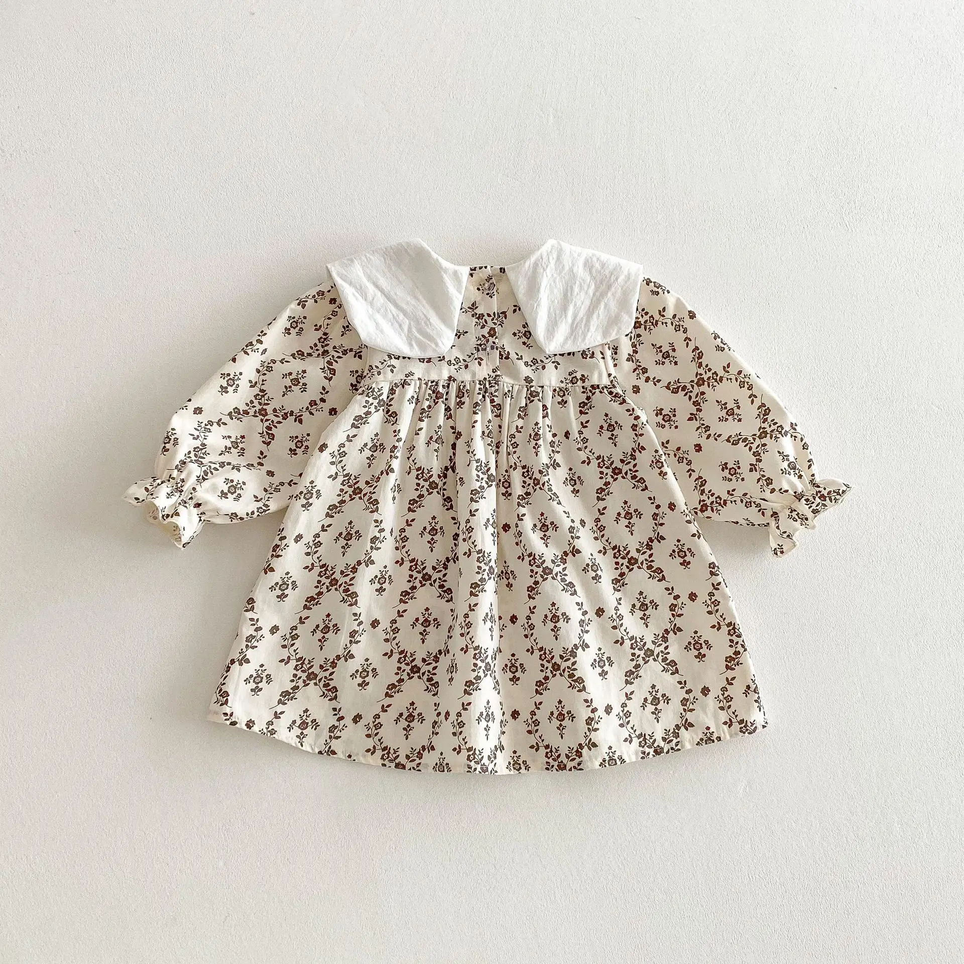 2025 Autumn New Girls Casual Dress Children Large Collar Flower Embroidery Dress Cotton Baby Girl Floral Princess Dress 13 Scd01b0cc887c4b8fb77baa7068bca777V