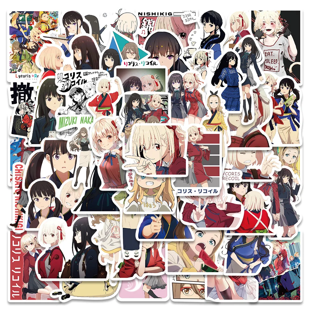10/50Pcs Anime Lycoris Recoil Stickers Funny Decals For Laptop Skateboard Guitar Luggage PS5 Graffiti Stickers Kids Party Gifts
10/50Pcs Anime Lycoris Recoil Stickers Funny Decals For Laptop Skateboard Guitar Luggage PS5 Graffiti Stickers Kids Party Gifts