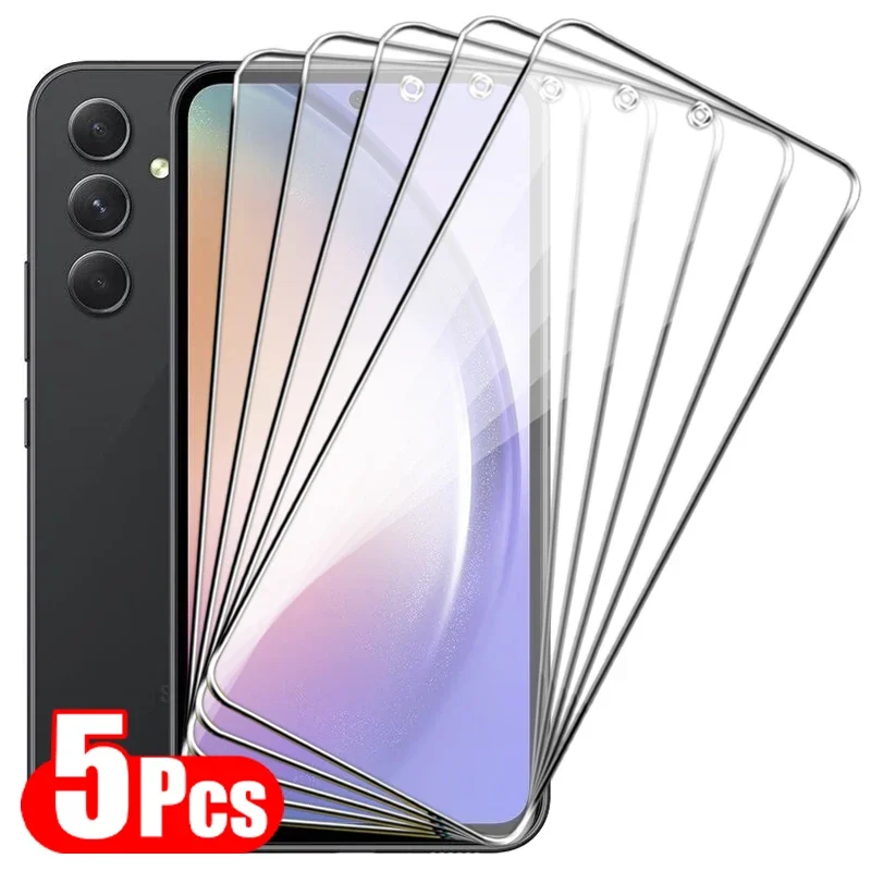 

5Pcs Screen Protector For Samsung Galaxy A54 A53 5G A14 A24 A34 A23 A42 A13 A23 A32 A41 A73 A22 A33 A72 A71 A52 Tempered Glass