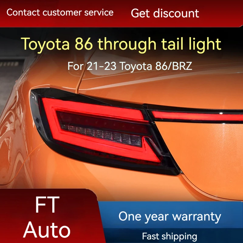 Car lights for Toyota GR86 tail light assembly Subaru BRZ modified LED through-type running lights flowing turn signals
Car lights for Toyota GR86 tail light assembly Subaru BRZ modified LED through-type running lights flowing turn signals