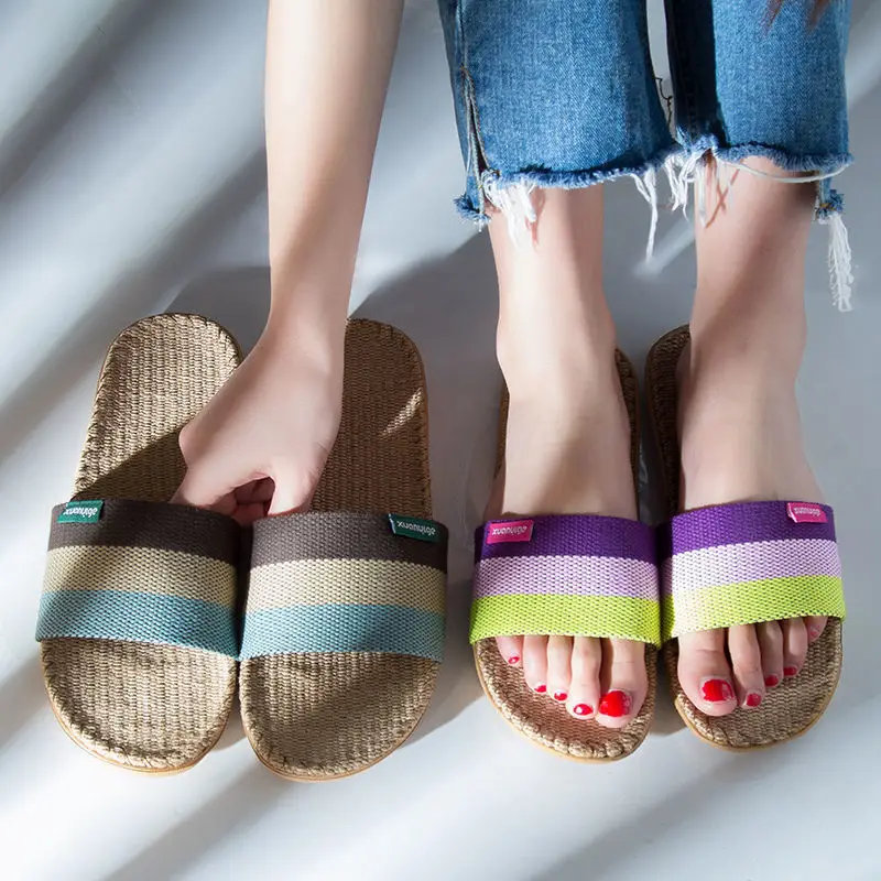 Woven slippers linen women summer indoor couple home anti slip hemp home home four seasons sandals men's summer
Woven slippers linen women summer indoor couple home anti slip hemp home home four seasons sandals men's summer
