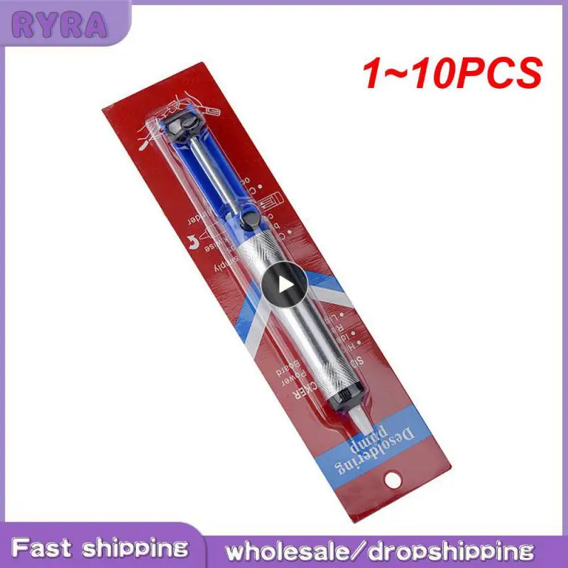 1~10PCS Aluminium Solder Sucker Desoldering Pump Suction Tin Gun Soldering Sucker Pen Removal Vacuum Soldering Iron Desolder 
1~10PCS Aluminium Solder Sucker Desoldering Pump Suction Tin Gun Soldering Sucker Pen Removal Vacuum Soldering Iron Desolder