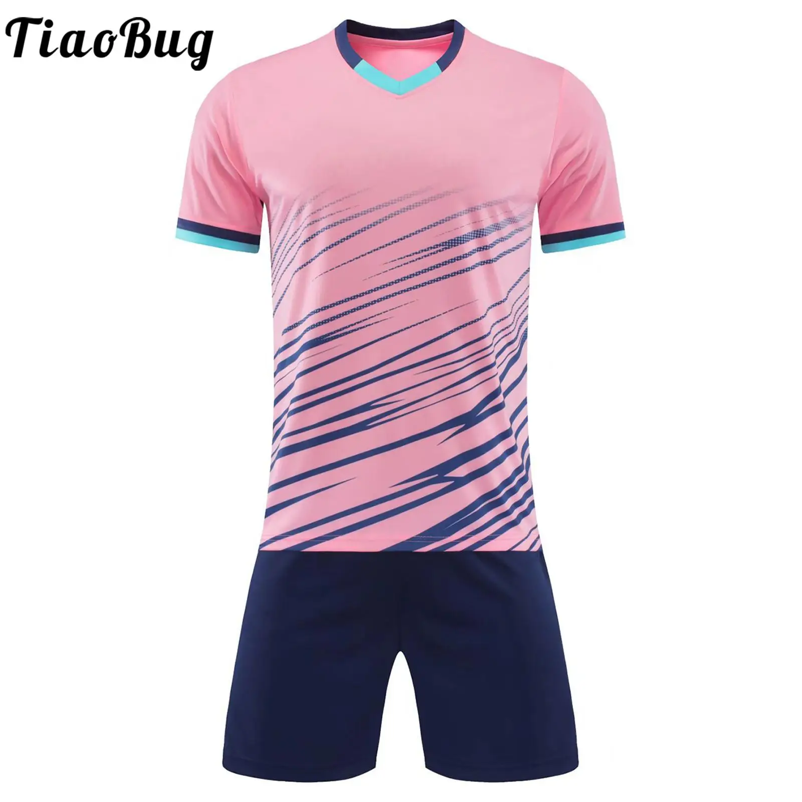 2Pcs Summer Unisex Kids Striped Print Quick Dry Sport Suit Casual V Neck Short Sleeve Tops Solid Color Shorts Set for Training
2Pcs Summer Unisex Kids Striped Print Quick Dry Sport Suit Casual V Neck Short Sleeve Tops Solid Color Shorts Set for Training