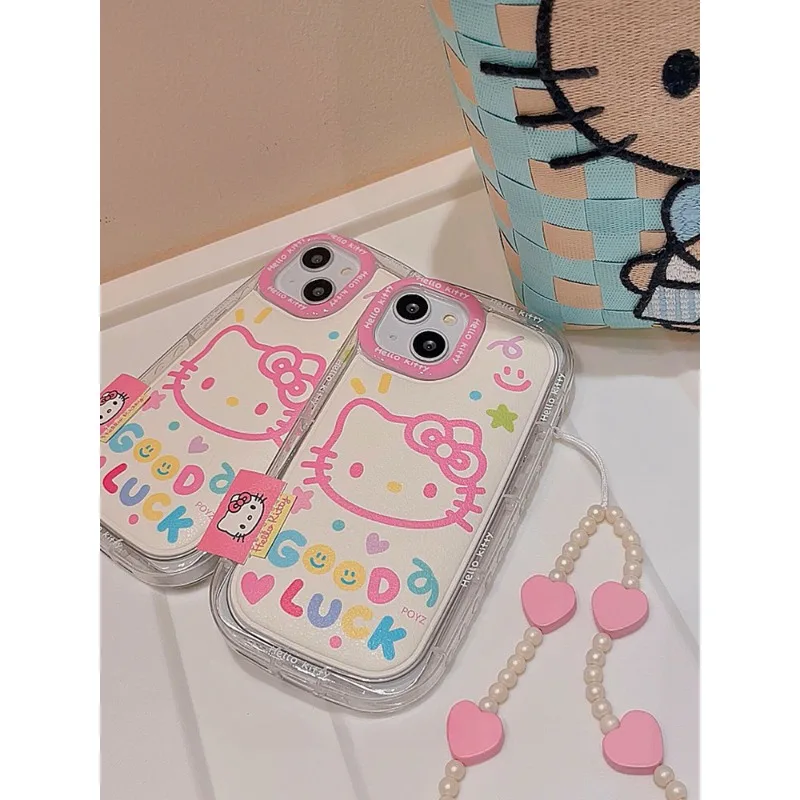 New Sanrio Kawaii Hellokitty Heart Chain Phone Case Anime Cartoon Pink Graffiti Exquisite Young Girl Accessories Birthday Gift
New Sanrio Kawaii Hellokitty Heart Chain Phone Case Anime Cartoon Pink Graffiti Exquisite Young Girl Accessories Birthday Gift