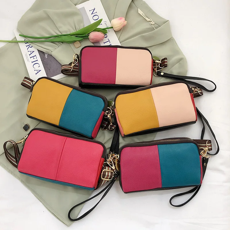 Hot Selling Leather One Shoulder Crossbody Bag for Women 2023 New Color Matching Cowhide Handbag with Small Change for Women
Hot Selling Leather One Shoulder Crossbody Bag for Women 2023 New Color Matching Cowhide Handbag with Small Change for Women