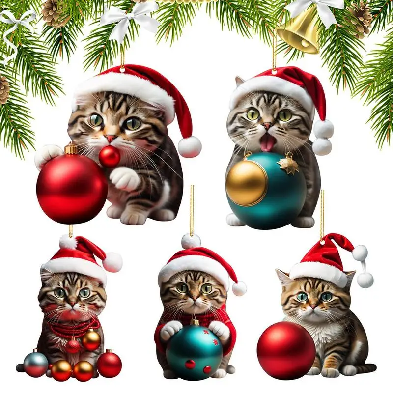 Christmas Cat Wall Decorations 5PCS Holiday Dangling Home Kitten Pendant Party Favors for Christmas Tree Window Realistic Cat
Christmas Cat Wall Decorations 5PCS Holiday Dangling Home Kitten Pendant Party Favors for Christmas Tree Window Realistic Cat