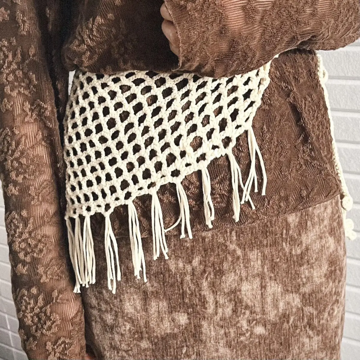 Y2K Triangle Weave Scarf Skirt - Multi-Way Tie Fashion Accessory 1 Scd08e0735e954369b1a47125d5271fbc6