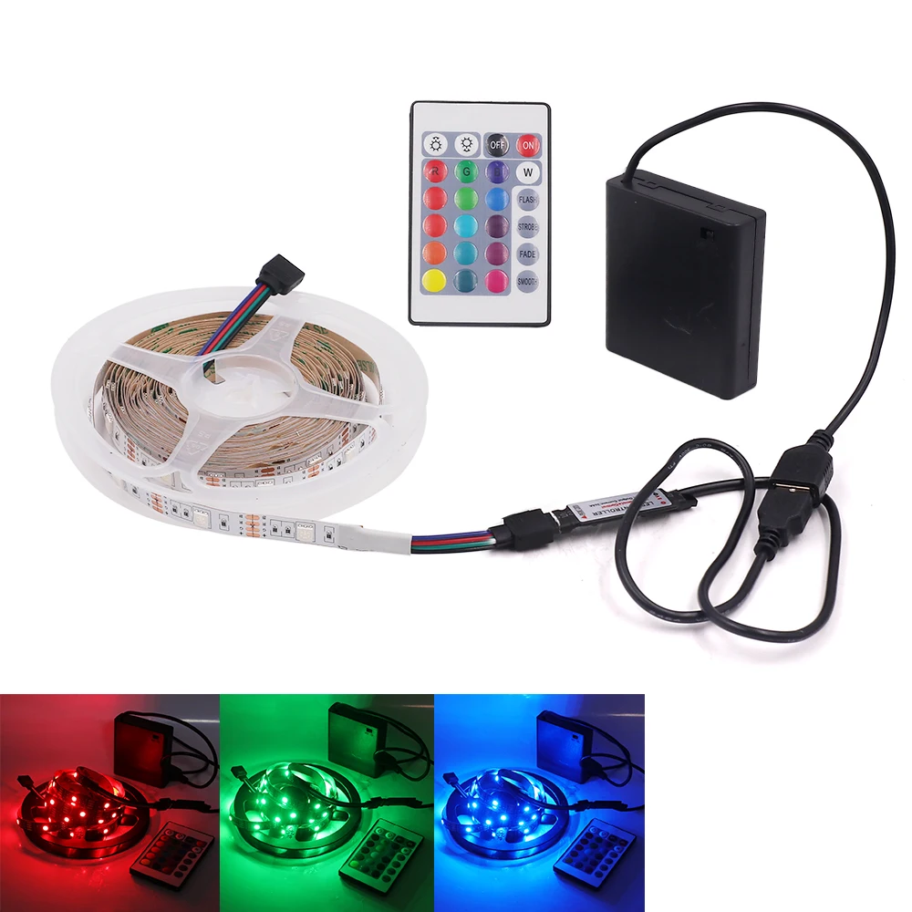 RGB LED Strip Waterproof 5050 5V LED Light Strips Flexible LED Ribbon Tape 0.5m 1m 2m TV Backlight Cabinet Light + Remote
RGB LED Strip Waterproof 5050 5V LED Light Strips Flexible LED Ribbon Tape 0.5m 1m 2m TV Backlight Cabinet Light + Remote