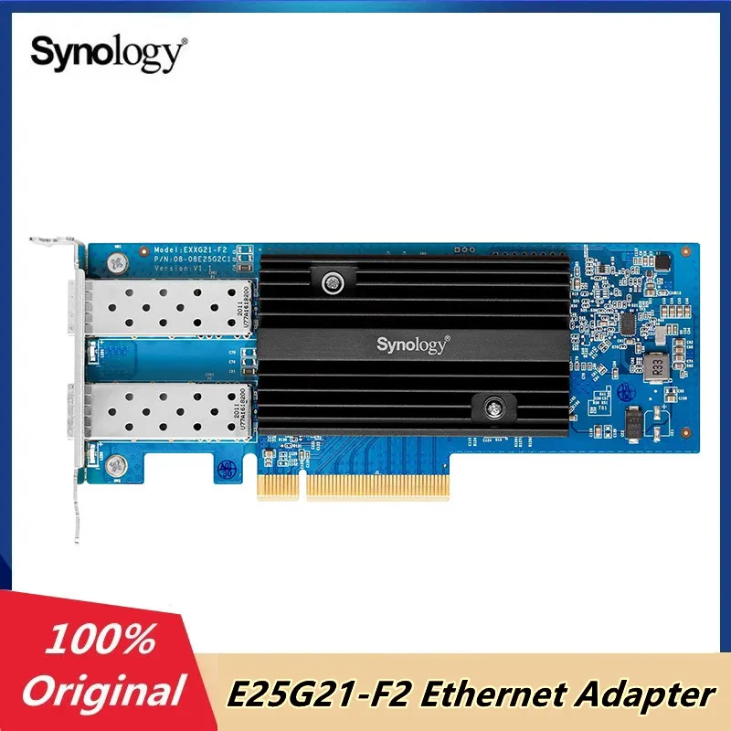 Original Synology E25G21-F2 25Gb Ethernet Adapter 2 SFP28 ports Network Adapter PCIe 3.0 x8 Low Profile
Original Synology E25G21-F2 25Gb Ethernet Adapter 2 SFP28 ports Network Adapter PCIe 3.0 x8 Low Profile