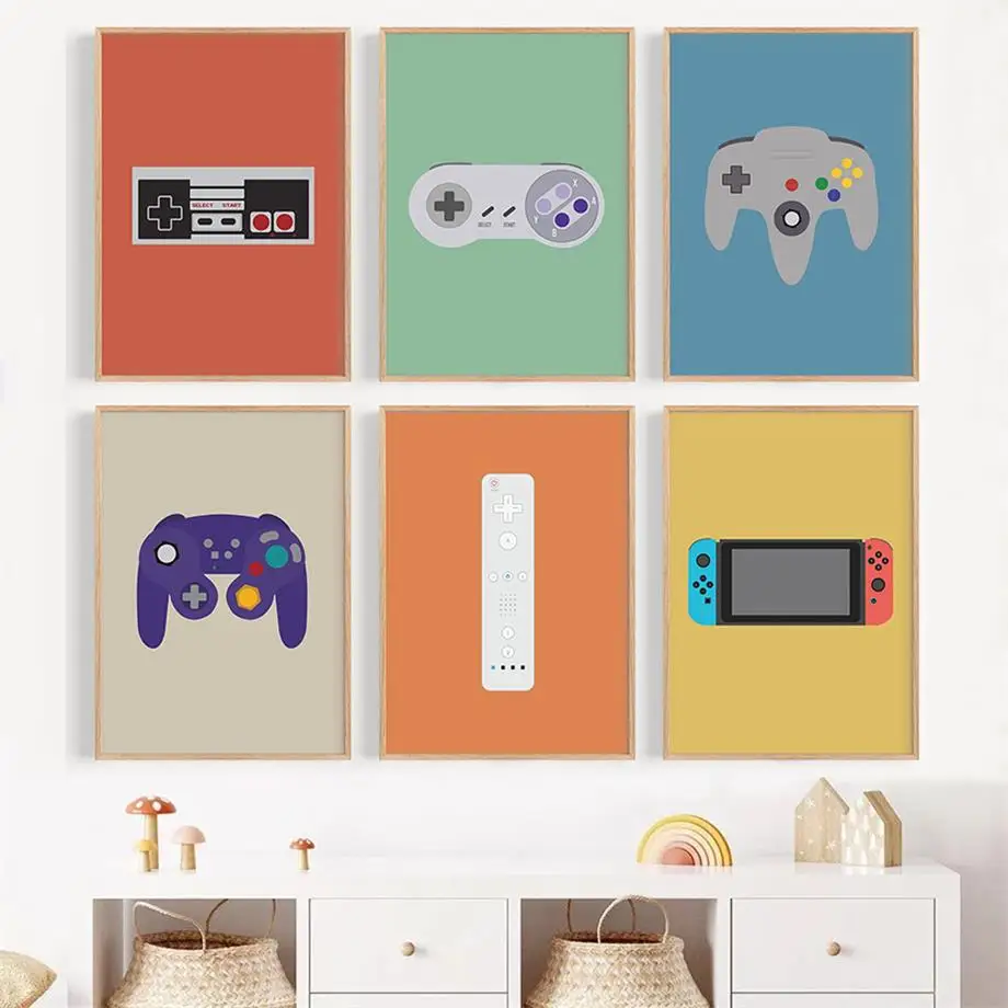 Cartoon Video Electric Game Wall Art Canvas Painting Nordic Posters And Prints Boy Kids Baby Playroom Pictures For Bedroom Decor
Cartoon Video Electric Game Wall Art Canvas Painting Nordic Posters And Prints Boy Kids Baby Playroom Pictures For Bedroom Decor