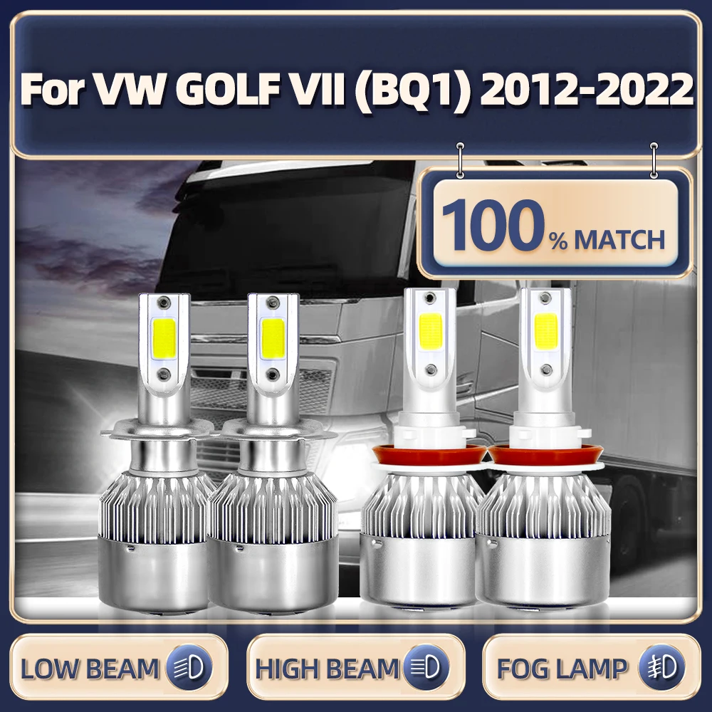 

6000 лм Canbus лампы для фар головного света 2012 K 12 В CSP чип фары для грузовиков VW GOLF VII (BQ1) 2017-2018 2019 2020 2021 2022
