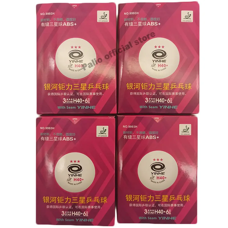 YINHE 3-Star Y40+ Table Tennis Balls (3 Star, New Material 3-Star Seamed ABS Balls) Plastic Poly Ping Pong Balls H40+
YINHE 3-Star Y40+ Table Tennis Balls (3 Star, New Material 3-Star Seamed ABS Balls) Plastic Poly Ping Pong Balls H40+