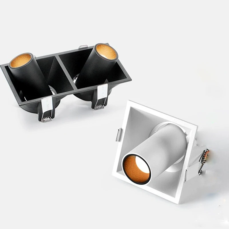 Square Adjustable Angle Embedded Anti Glare Spotlights with Long Nose Single & Double Head Bar Counter and Entrance Lighting
Square Adjustable Angle Embedded Anti Glare Spotlights with Long Nose Single & Double Head Bar Counter and Entrance Lighting