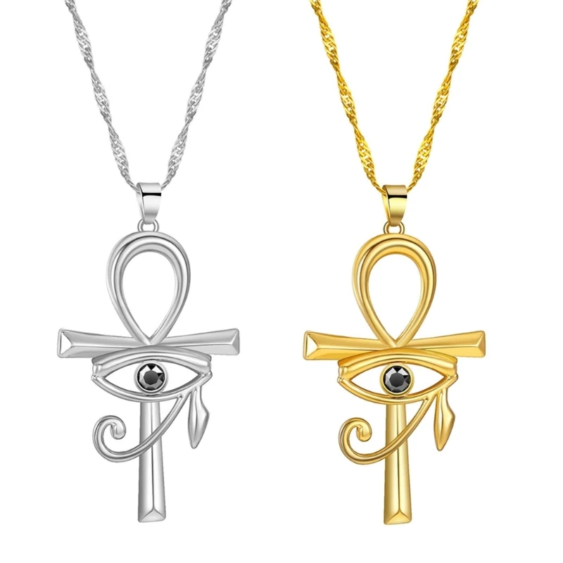 

Egyptian Eye of-Horus Necklaces Jewelry Gold Evil-Eye Pendant Clavicle Chain Jewelry Eye Pendant Choker for Men Women