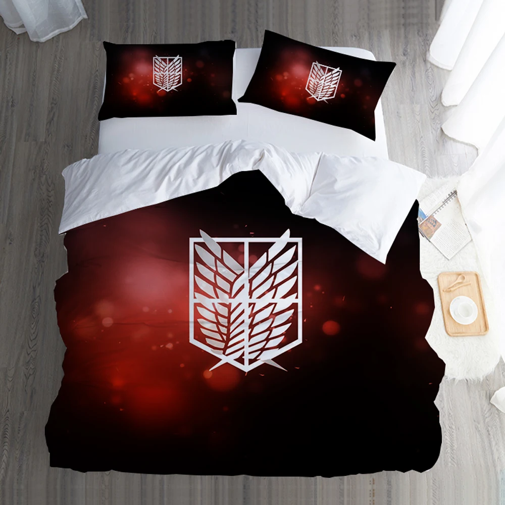 Japanese Anime Attack On Titan Kids 3D Bedding Set Twin Full Queen Super King Single Double Size Duvet Covers With Pillowcase
Japanese Anime Attack On Titan Kids 3D Bedding Set Twin Full Queen Super King Single Double Size Duvet Covers With Pillowcase