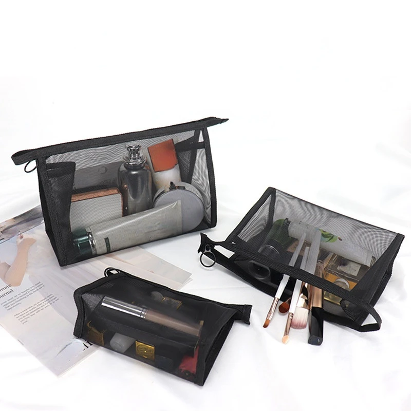 3/1 Pcs Mesh Cosmetic Bag Mesh Makeup Bags Black Mesh Makeup Pouch Zipper Pouch for Offices Travel Storage Bags Toiletry Bags
3/1 Pcs Mesh Cosmetic Bag Mesh Makeup Bags Black Mesh Makeup Pouch Zipper Pouch for Offices Travel Storage Bags Toiletry Bags