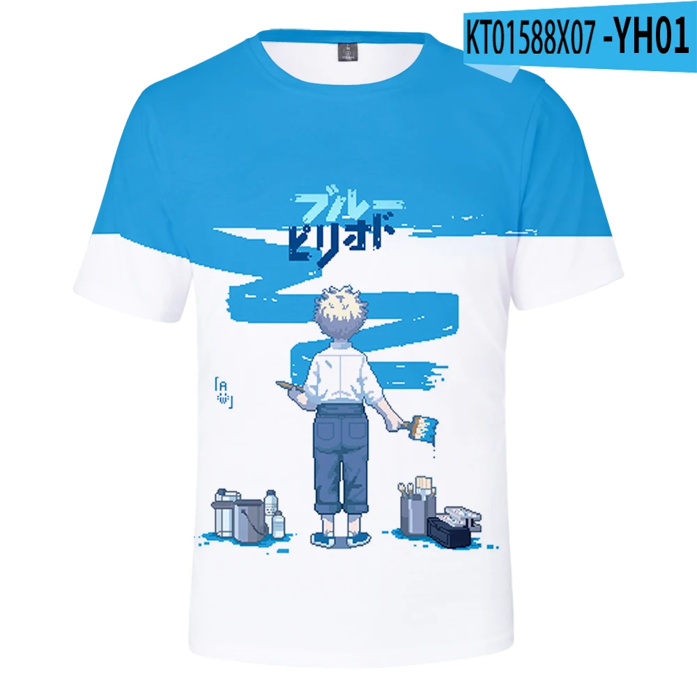Blue Period 3D Printing T-shirt Summer Fashion Round Neck Short Sleeve Popular Japanese Anime Streetwear Plus Size
Blue Period 3D Printing T-shirt Summer Fashion Round Neck Short Sleeve Popular Japanese Anime Streetwear Plus Size
