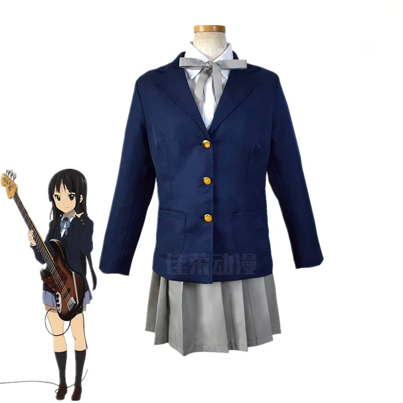 

Anime K-ON! Akiyama Mio Costume Hirasawa Yui Cosplay Wig High School Girls Uniforms Woman JK Uniform Halloween Party Costumes