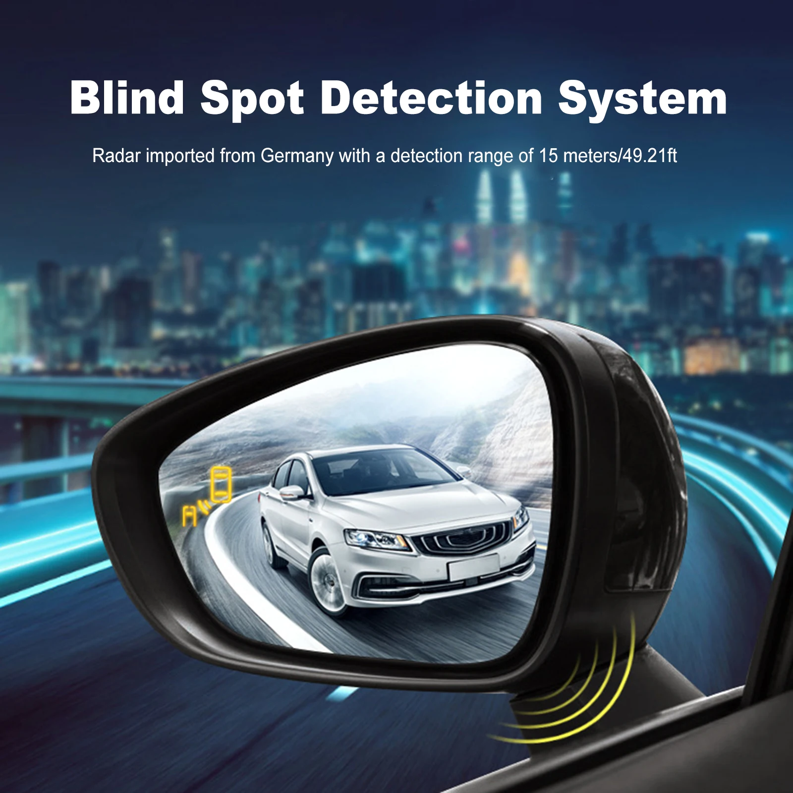 

24Ghz Car BSD Blind Spot Detection System Universal Blind Spot Monitoring Radar Distance Assist Lane Changing Parking Sensor Kit