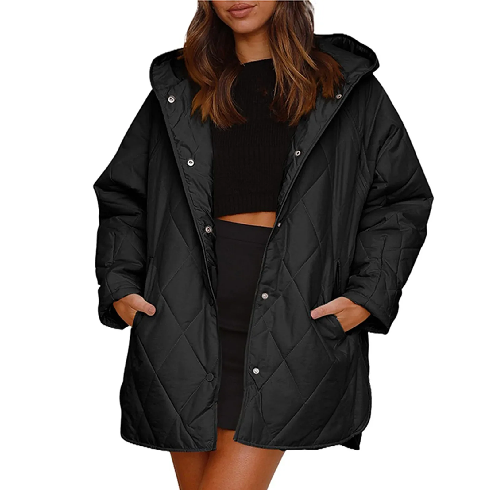 Fashion 2023 Winter Coat For Women Casual Quilted Hooded Lightweight Jackets Solid Color Single Breasted Outwear Coats
Fashion 2023 Winter Coat For Women Casual Quilted Hooded Lightweight Jackets Solid Color Single Breasted Outwear Coats