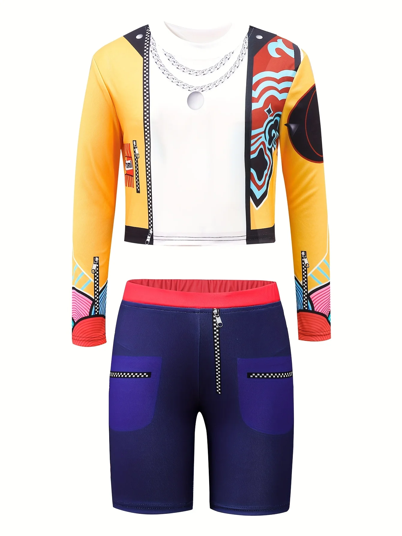 مجموعة ملابس الفتيات للأطفال، نفس نمط مجموعات البنات، مجموعة مكونة من قطعتين للهالوين، بلوزة وسروال قصير كاجوال مكون من قطعتين بأكمام طويلة، عصرية، ملابس لطيفة، مجموعة نابضة بالحياة مجموعة ملابس الفتيات للأطفال، نفس نمط مجموعات البنات، مجموعة مكونة من قطعتين للهالوين، بلوزة وسروال قصير كاجوال مكون من قطعتين بأكمام طويلة، عصرية، ملابس لطيفة، مجموعة نابضة بالحياة