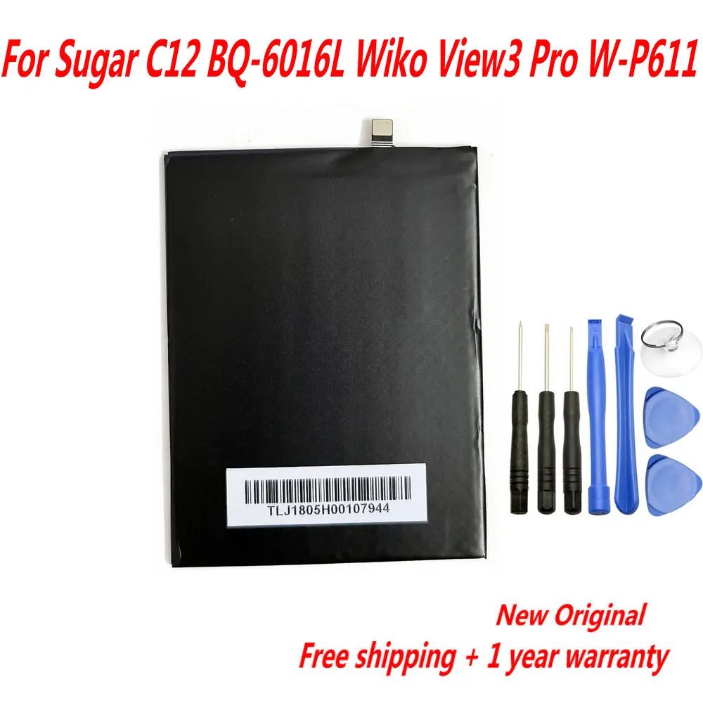 

NEW Original 3.8V 4000mAh 386786 Battery For Sugar C12 BQ-6016L For Wiko View3 Pro W-P611 Mobile Phone