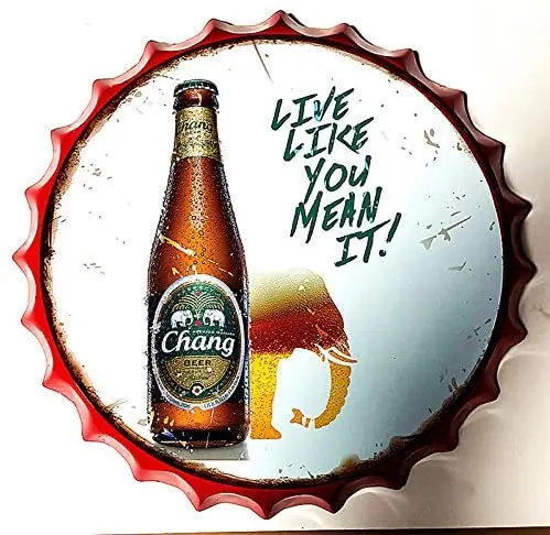 Retro Sign Beer Brand Logo Bottle Caps Retro Metal Tin Sign Diameter 13.8 Inches - Home Decor Bar Plaque Lounge Man Cave Garage
Retro Sign Beer Brand Logo Bottle Caps Retro Metal Tin Sign Diameter 13.8 Inches - Home Decor Bar Plaque Lounge Man Cave Garage