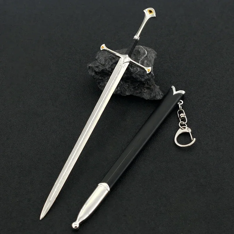 

Movies TV Weapon Elves Aragorn Narthil Medieval 22cm Metal Material Katana Samurai Sword Showpiece Ornament Crafts Gifts Toys