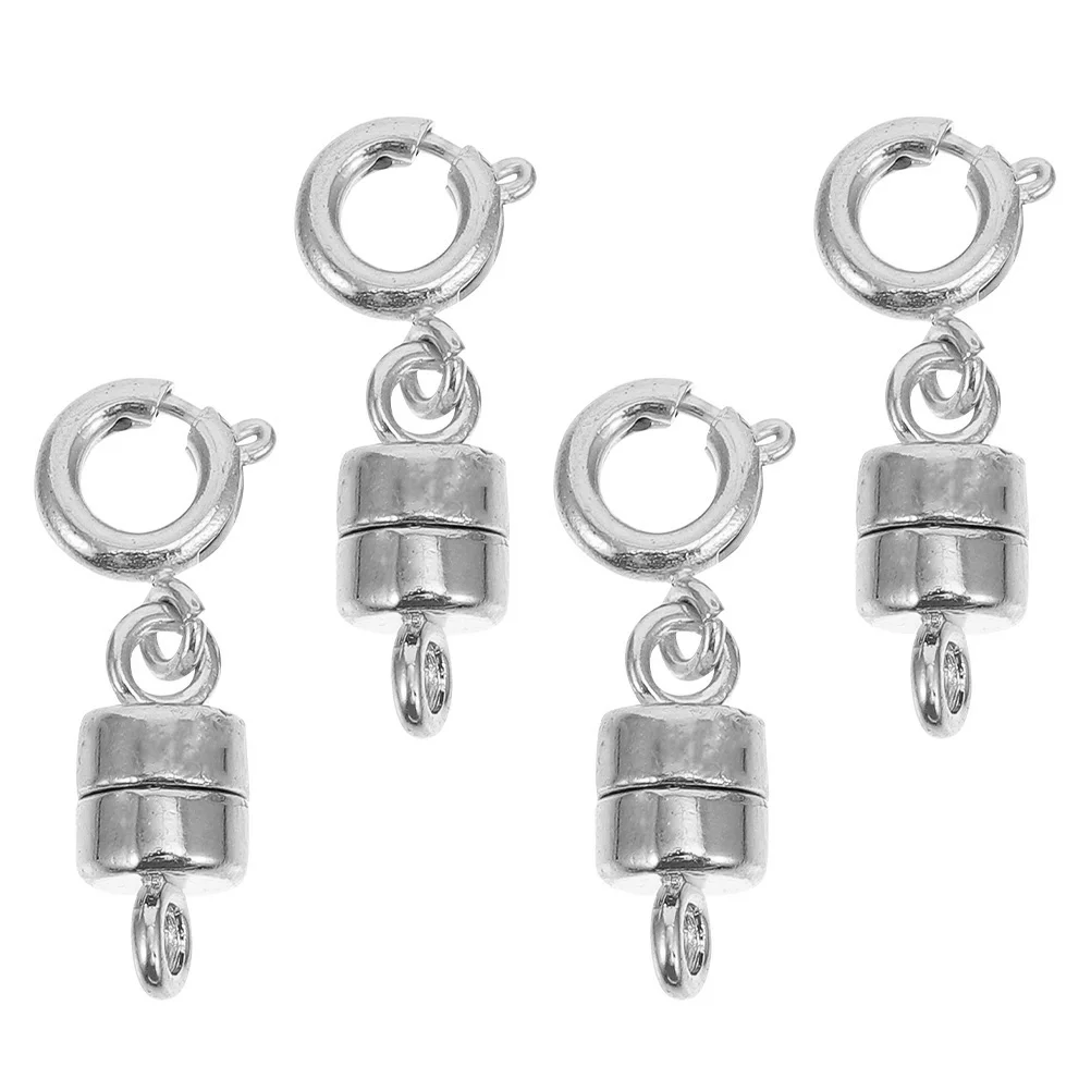 

4 Pcs Bracelet Magnet Clasp Jewelry Connector Connection Buckle Jewlery Magnetic Connectors Fastener Necklace Clasps