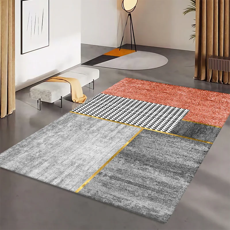

Nordic Ins Style Home Decor Carpet New Carpet Soft Non-slip Carpets for Living Room Large Area Bedroom Rug Striped Geometric Mat
