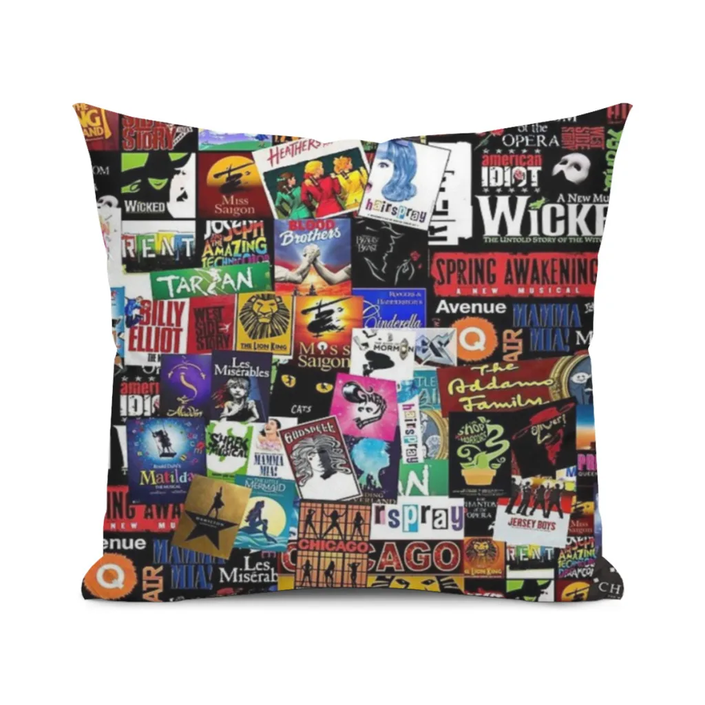 Musicals Collage II Original Pillow Case Home Bedroom Living Room Sofa Cushion Cover 45x45cm Peach Skin Pillowcase
Musicals Collage II Original Pillow Case Home Bedroom Living Room Sofa Cushion Cover 45x45cm Peach Skin Pillowcase
