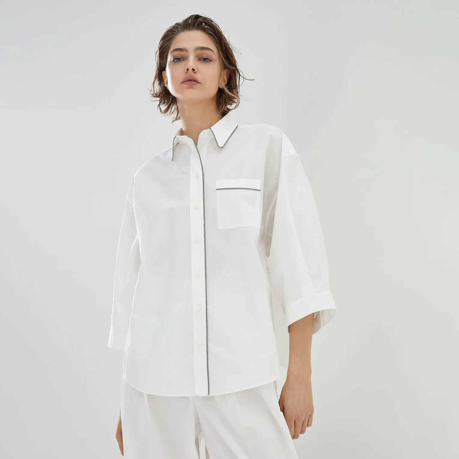 2023 Summer New Fashion Womanlantern Sleeve Poplin White Short-Sleeved Shirt Jacket Women Tops High Quality B.C
2023 Summer New Fashion Womanlantern Sleeve Poplin White Short-Sleeved Shirt Jacket Women Tops High Quality B.C