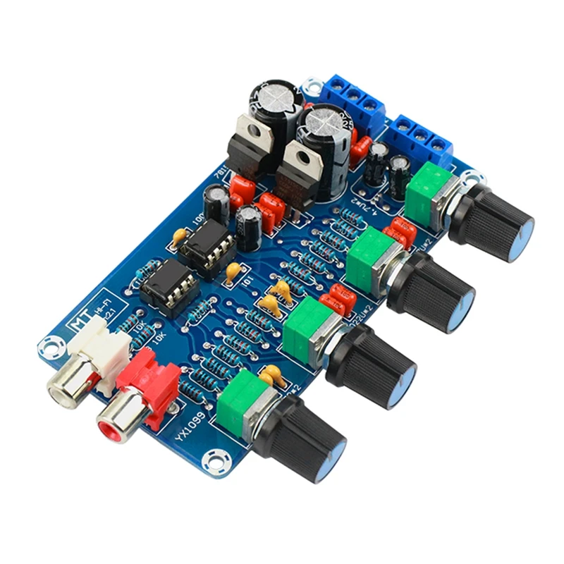 

RISE-Amplifier NE5532 Preamp Preamplifier Volume Tone Control Finished Board Treble Midrange Bass EQ DIY Dual AC 12V - 18V