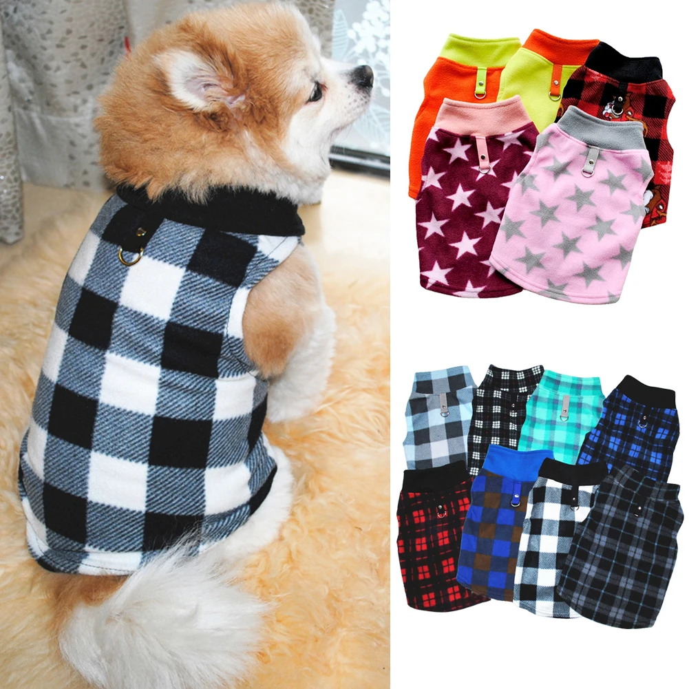 Warm Fleece Dog Clothes Autumn Winter Thicken Pet Vest Coat Small Medium Dogs Sweater with Traction Ring Lightweight Pet Costume
Warm Fleece Dog Clothes Autumn Winter Thicken Pet Vest Coat Small Medium Dogs Sweater with Traction Ring Lightweight Pet Costume