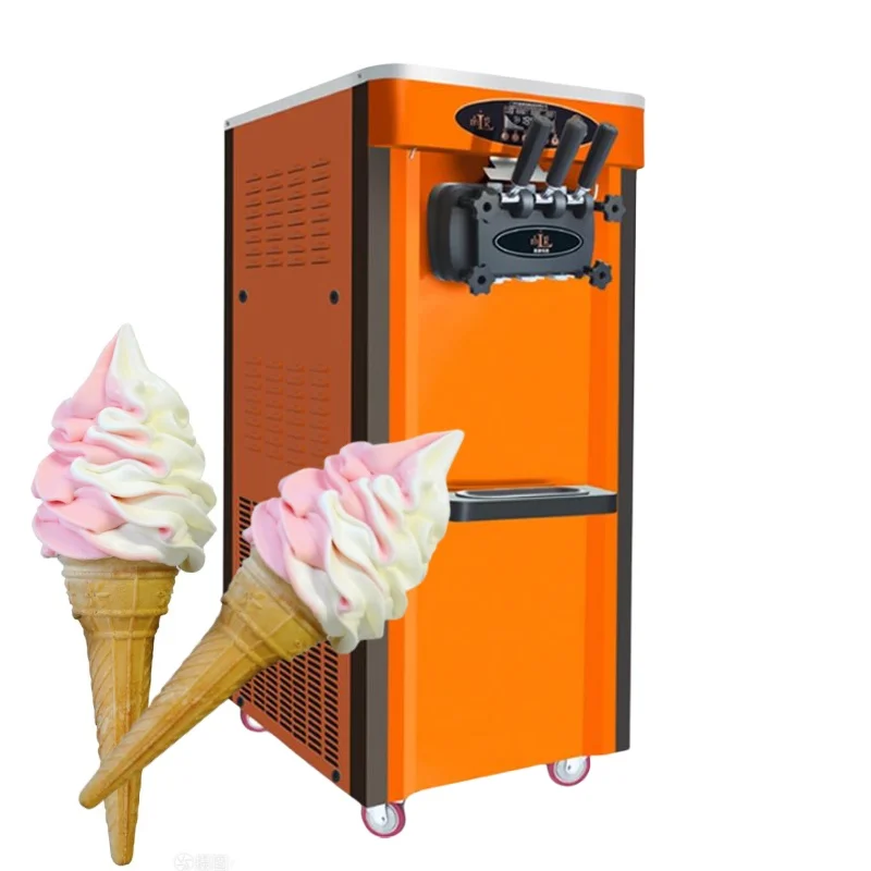25l/H Low Noise Three Flavors Soft Serve Ice Cream Machine Stainless Steel Ice Cream Machine Sundae Freeze Cone Maker
25l/H Low Noise Three Flavors Soft Serve Ice Cream Machine Stainless Steel Ice Cream Machine Sundae Freeze Cone Maker