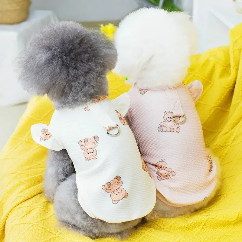 Dog Clothes 2023 Brown Bear Traction T-shirt Can Hang Traction Rope Cat Cotton Material Ruffle Sleeve
Dog Clothes 2023 Brown Bear Traction T-shirt Can Hang Traction Rope Cat Cotton Material Ruffle Sleeve