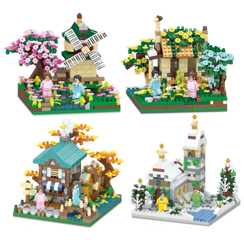 Four Seasons Children's Educational Assembled Toys Micro-particle Assembled Building Blocks Streetscape Desktop Ornaments Blocks
Four Seasons Children's Educational Assembled Toys Micro-particle Assembled Building Blocks Streetscape Desktop Ornaments Blocks