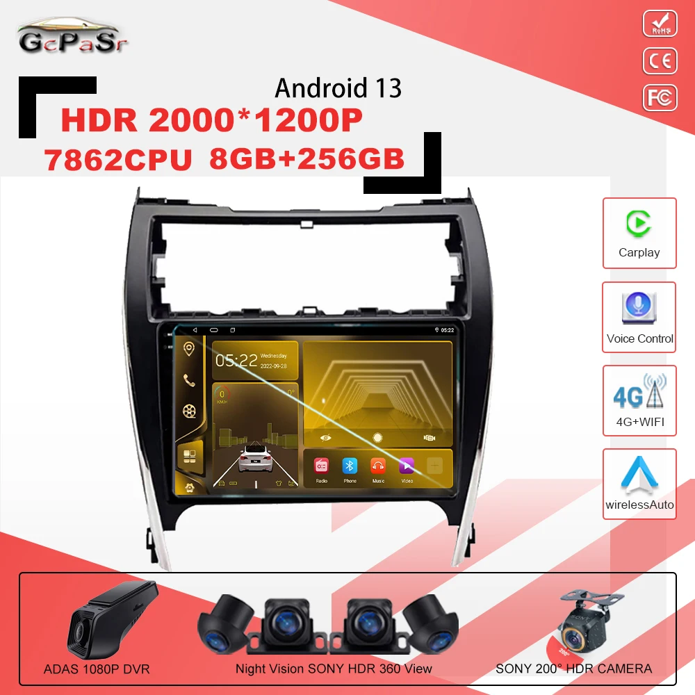 7862CPU для Toyota Camry USA 2012-2017 android 13 Автомагнитола мультимедийный видеоплеер Android автомобильный беспроводной адаптер no 2 din
7862CPU для Toyota Camry USA 2012-2017 android 13 Автомагнитола мультимедийный видеоплеер Android автомобильный беспроводной адаптер no 2 din