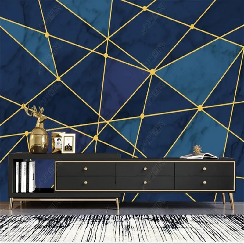 Nordic Modern Light Luxury Geometric Lapis Lazuli Blue Wallpaper for Living Room TV Sofa Background Wall Papers Home Decor Mural
Nordic Modern Light Luxury Geometric Lapis Lazuli Blue Wallpaper for Living Room TV Sofa Background Wall Papers Home Decor Mural